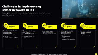Challenges In Implementing Sensor Networks In IoT