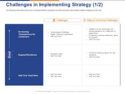 Challenges in implementing strategy ppt powerpoint presentation layouts layout