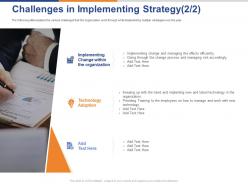 Challenges in implementing strategy technology ppt powerpoint presentation show rules