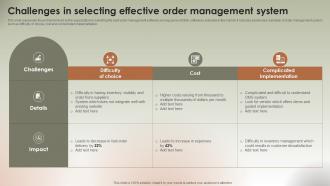 Challenges In Selecting Effective Order Management Implementing Ecommerce Management