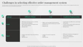 Challenges In Selecting Effective Order Management System Content Management System Deployment