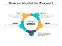 Challenges integrated risk management ppt powerpoint presentation icon cpb