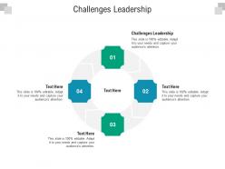 Challenges leadership ppt powerpoint presentation infographic template structure cpb