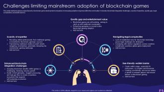 Challenges Limiting Mainstream Adoption Of Introduction To Blockchain Enabled Gaming BCT SS