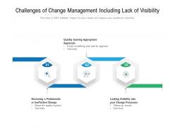 Challenges of change management including lack of visibility