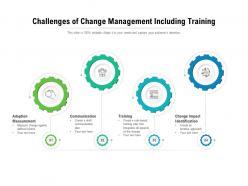 Challenges of change management including training