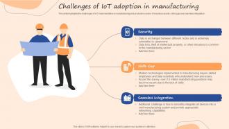 Challenges Of IOT Adoption In Manufacturing IOT Use Cases In Manufacturing Ppt Portrait