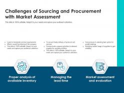 Challenges of sourcing and procurement with market assessment