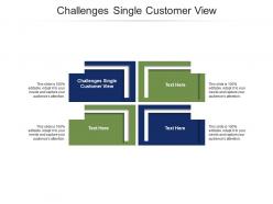 Challenges single customer view ppt powerpoint presentation show ideas cpb