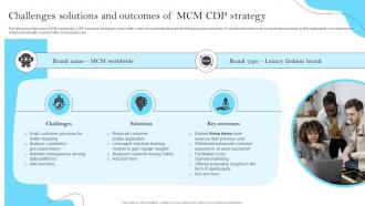 Challenges Solutions And Outcomes Of Mcm Cdp Customer Data Platform MKT SS