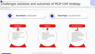 Challenges Solutions And Outcomes Of Mcm CDP Strategy Boosting Marketing Results MKT SS V