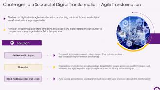 Challenges to Digital Transformation Training ppt