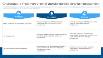 Challenges To Implementation Of Stakeholder Relationship Management