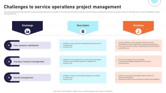 Challenges To Service Operations Project Management