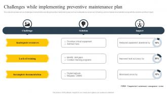 Challenges While Implementing Preventive Maintenance Plan
