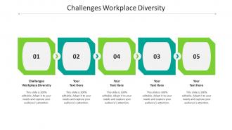 Challenges workplace diversity ppt powerpoint presentation themes cpb