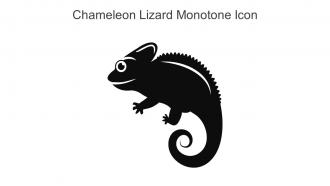 Chameleon Lizard Monotone Icon In Powerpoint Pptx Png And Editable Eps Format