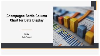 Champagne Bottle Column Chart For Data Display PPT Demonstration AT