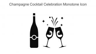 Champagne Cocktail Celebration Monotone Icon In Powerpoint Pptx Png And Editable Eps Format