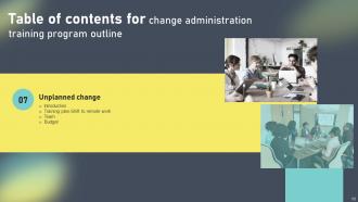 Change Administration Training Program Outline Powerpoint Presentation Slides Downloadable Good