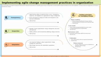Change Agility Implementing Agile Change Management Practices In Organization CM SS V