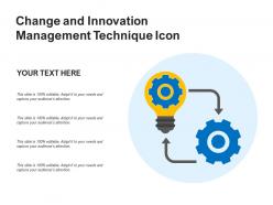 Change and innovation management technique icon
