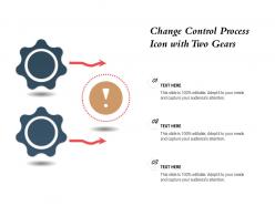 Change control process icon with two gears