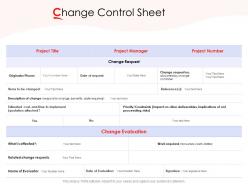 Change control sheet ppt powerpoint presentation professional pictures