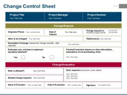 Change Control Sheet Ppt Samples Download