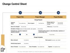 Change control sheet request n168 powerpoint presentation design inspiration
