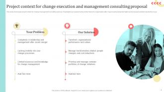 Change Execution And Management Consulting Proposal Powerpoint Presentation Slides Content Ready
