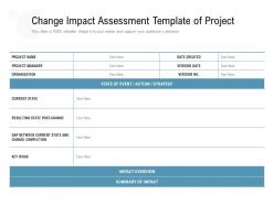Change impact assessment template of project