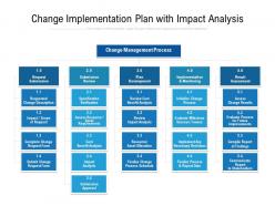 Change implementation plan with impact analysis