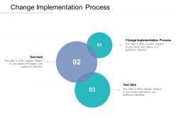 Change implementation process ppt powerpoint presentation designs cpb