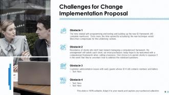 Change Implementation Proposal Powerpoint Presentation Slides