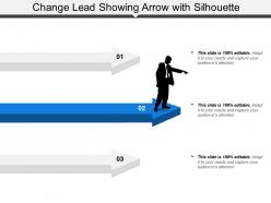 Change lead showing arrow with silhouette