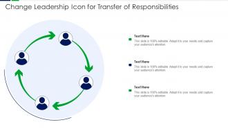 Change Leadership Icon For Transfer Of Responsibilities