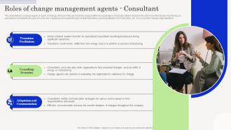 Change Management Agents Driving Roles Of Change Management Agents Consultant CM SS