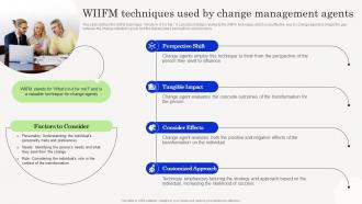 Change Management Agents Driving Wiifm Techniques Used By Change Management Agents CM SS