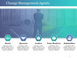 Change management agents powerpoint slide backgrounds
