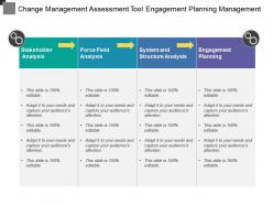 Change management assessment tool engagement planning management