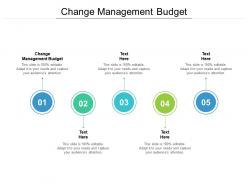 Change management budget ppt powerpoint presentation pictures diagrams cpb