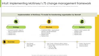 Change Management Case Studies Intuit Implementing Mckinseys 7S Change Management Framework CM SS