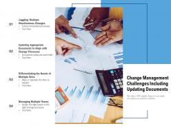 Change management challenges including updating documents