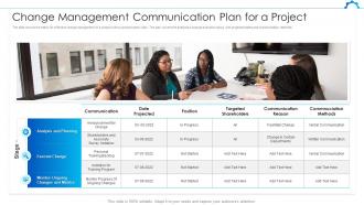 Change Management Communication Plan For A Project