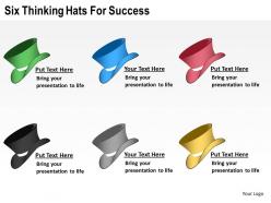 Change management consulting hats for success powerpoint templates ppt backgrounds slides 0617