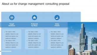 Change Management Consulting Proposal About Us Ppt Pictures