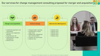 Change Management Consulting Proposal For Merger And Acquisition Powerpoint Presentation Slides Engaging