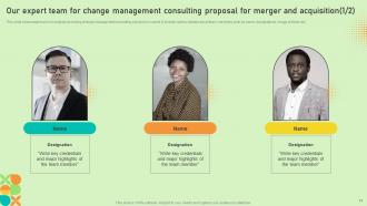 Change Management Consulting Proposal For Merger And Acquisition Powerpoint Presentation Slides Image Template