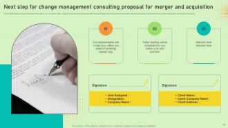 Change Management Consulting Proposal For Merger And Acquisition Powerpoint Presentation Slides Good Template